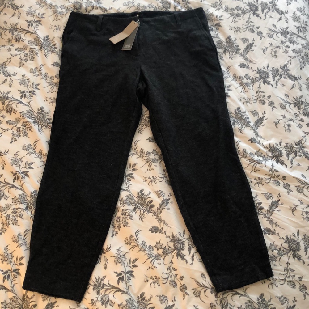 Eileen Fisher Slim Pant with Leather Trim